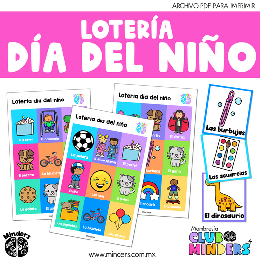 Lotería Día del Niño - Bingo