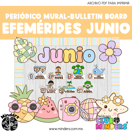 Periódico Mural - Efemérides Junio Retro