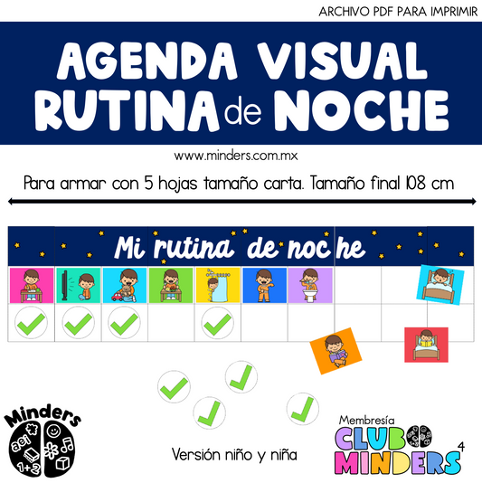 Agenda visual - Mi rutina de noche