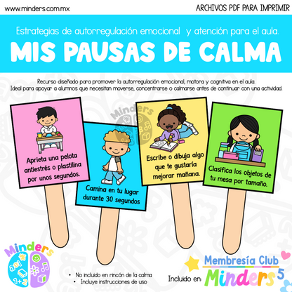 Mis Pausas de Calma – Estrategias de autorregulación emocional y atención para el aula