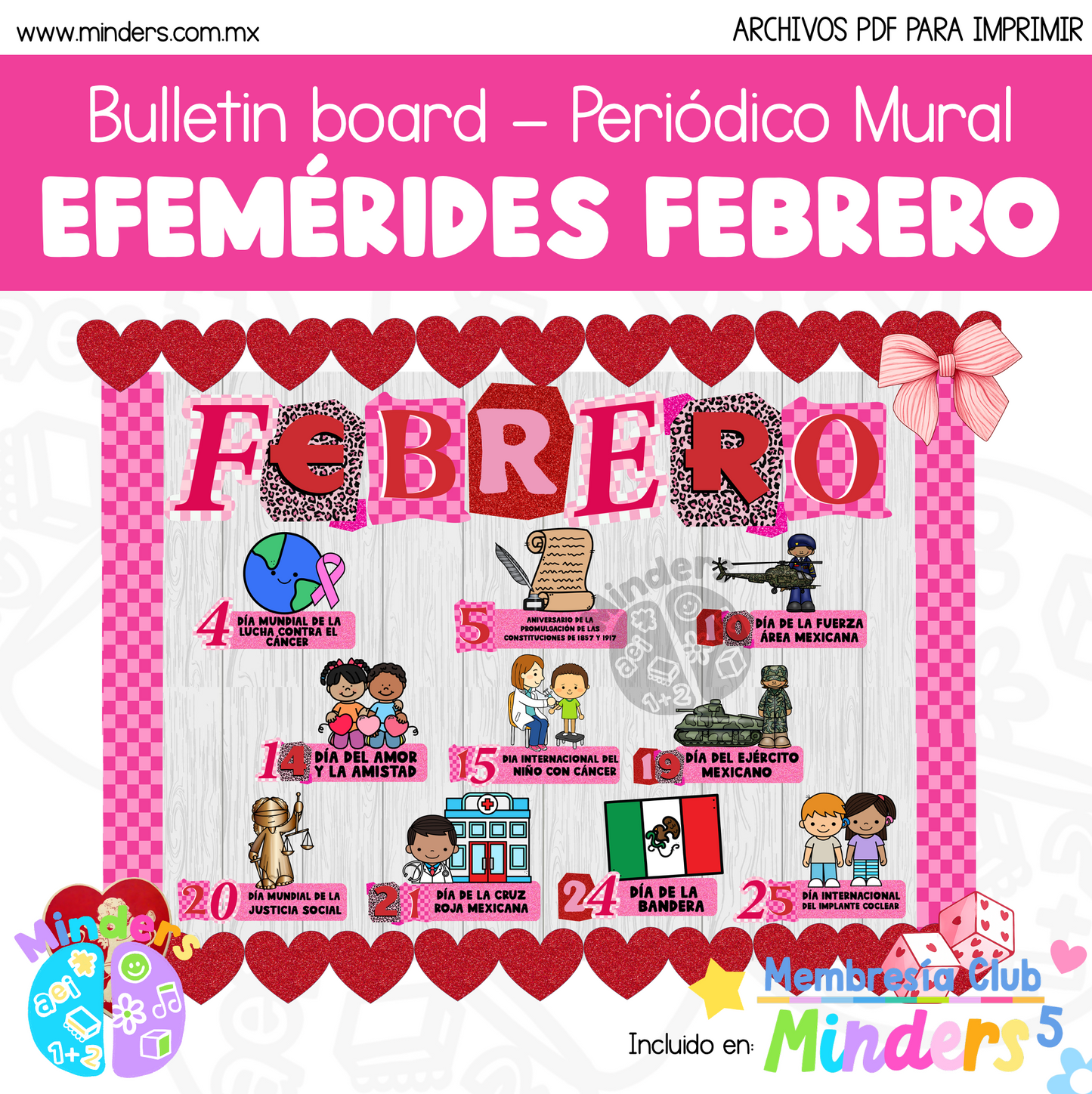 Bulletin board - Periódico Mural Efemérides Febrero