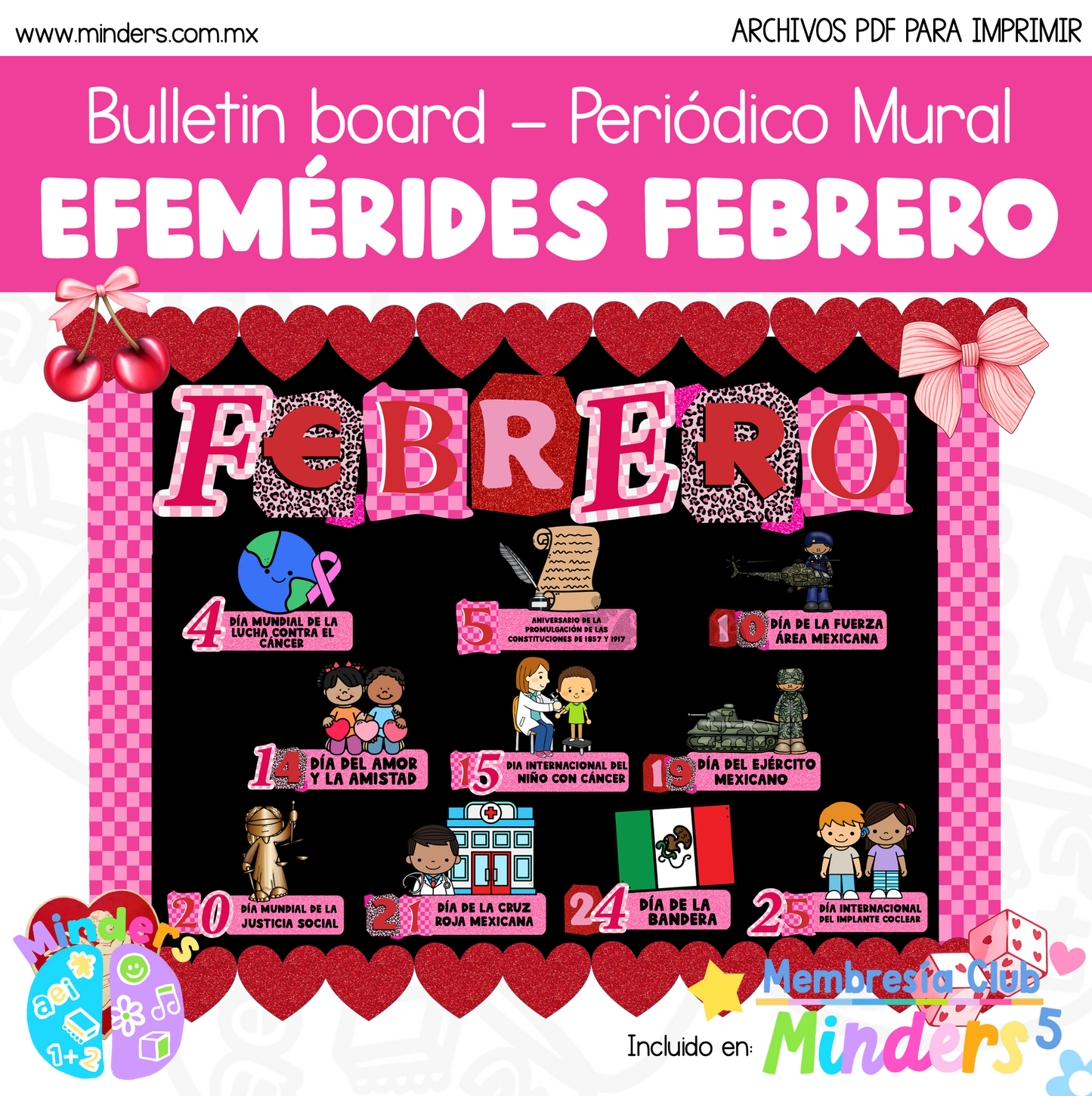 Bulletin board - Periódico Mural Efemérides Febrero