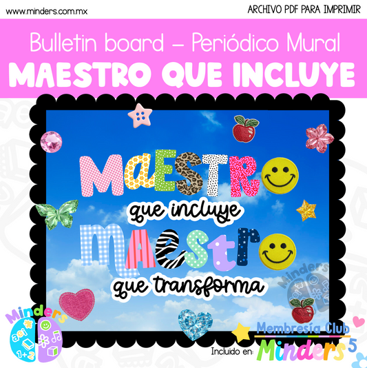 Bulletin Board Periodico Mural Maestro que incluye