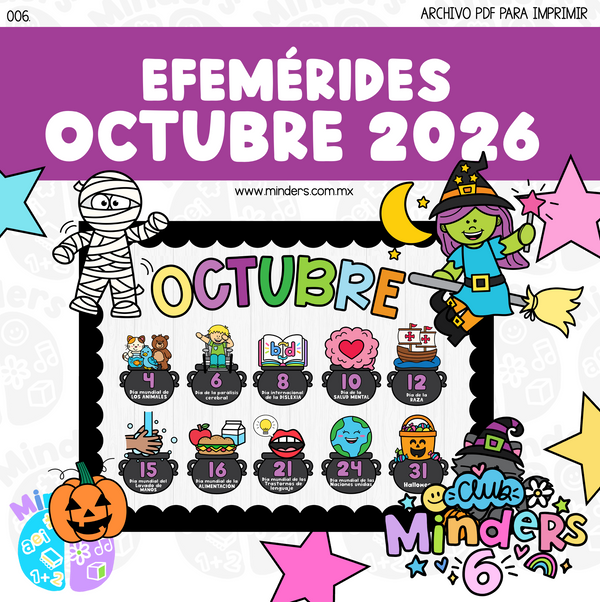 Mural Efemérides de Octubre 2026