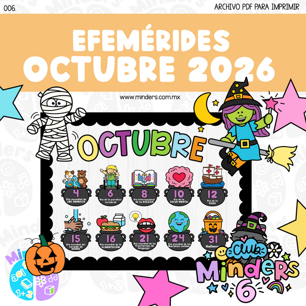 Mural Efemérides de Octubre 2026