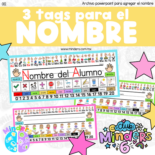 3 tags para el nombre