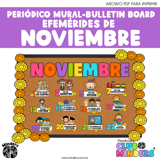 Bulletin Board - Periódico mural Efemérides de Noviembre