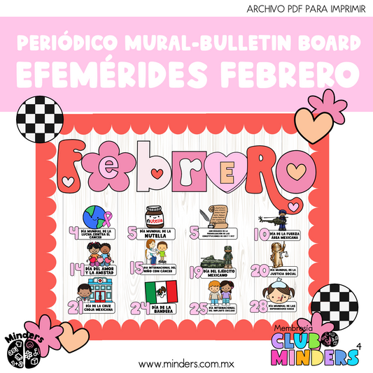 Bulletin board - Periódico Mural Efemérides Febrero