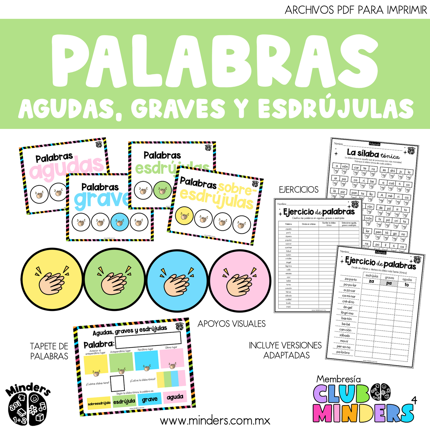 Ejercicios de palabras agudas, graves y esdrújulas