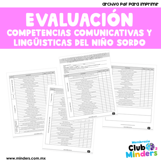 Evaluación Competencias comunicativas y linguisticas del niño sordo