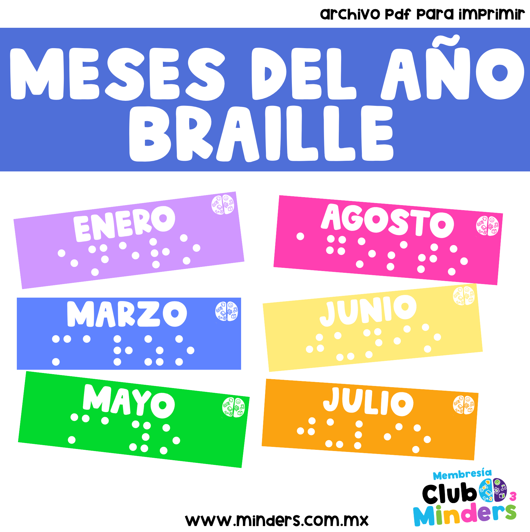 Meses Del Año En Braille Mindersmx 0705