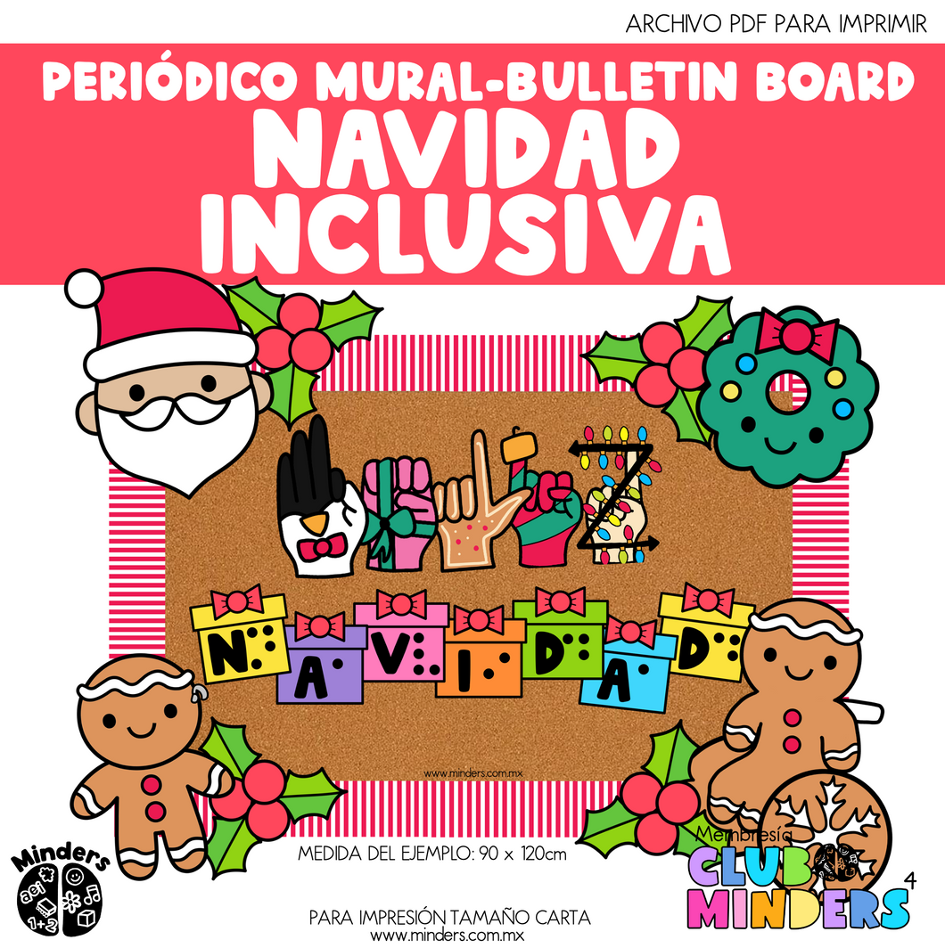 Bulletin board - Inclusive Christmas Wall Newspaper