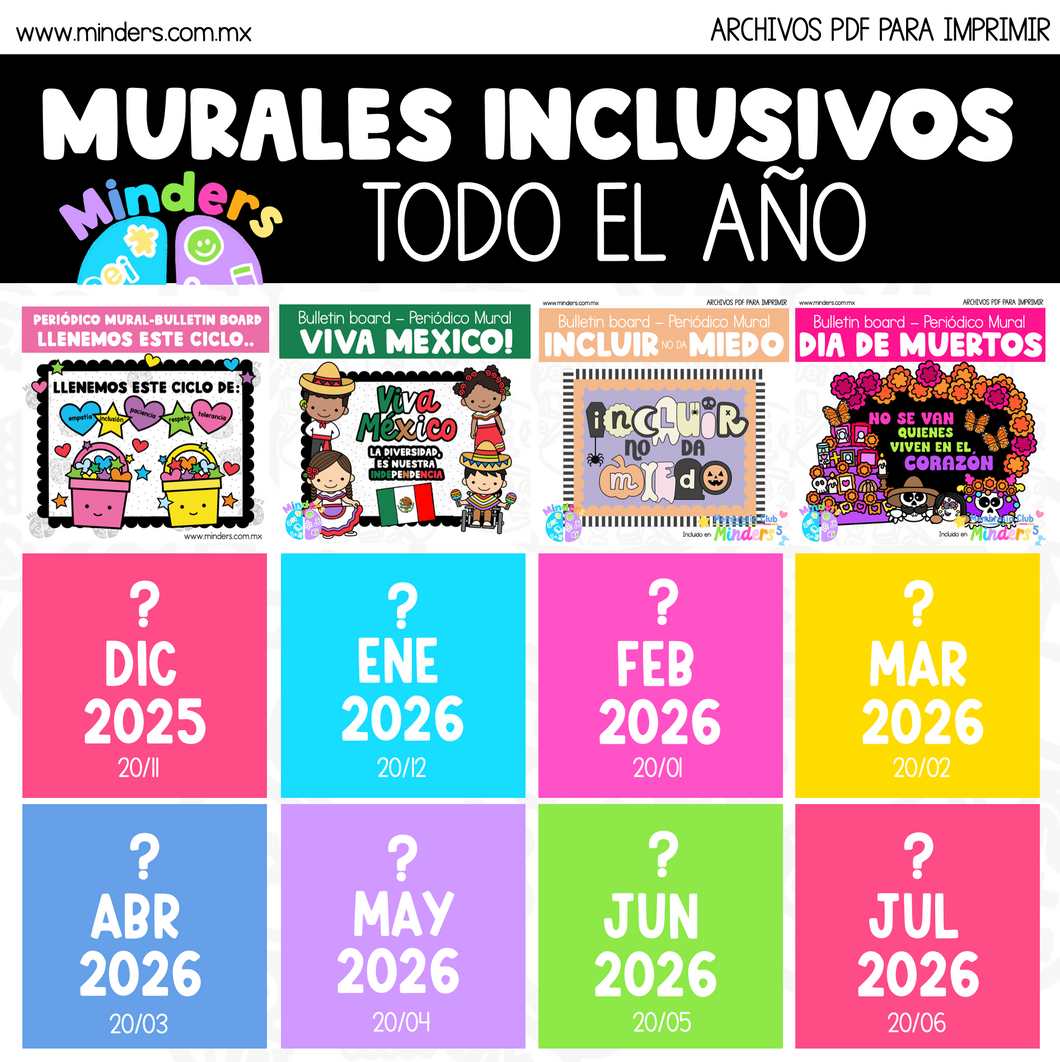 Murales inclusivos para todo el año - Growing Bundle