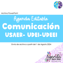 Load image into Gallery viewer, Editable Agenda Communication USAER - UDEI - UDEEI
