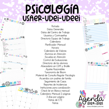 Load image into Gallery viewer, Editable Agenda Psychology USAER - UDEI -UDEEI
