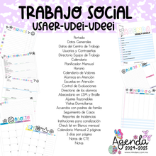 Load image into Gallery viewer, Editable Agenda Social Work USAER - UDEI -UDEEI
