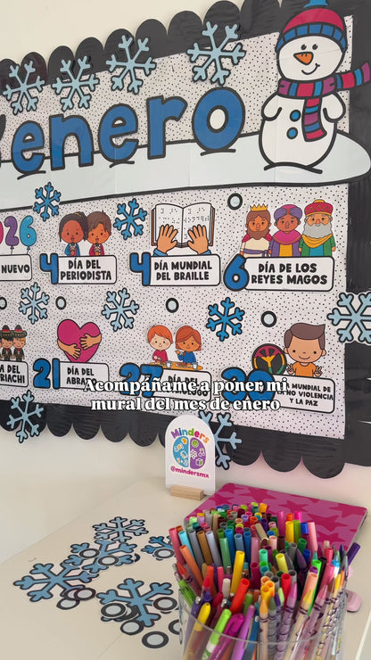 Bulletin board / Periódico mural Efemérides de Enero 2026