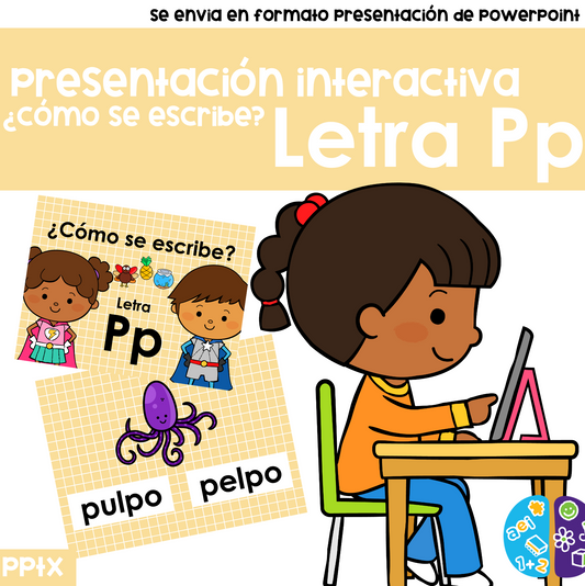 Powerpoint interactivo ¿Cómo se escribe? Palabras con Pp