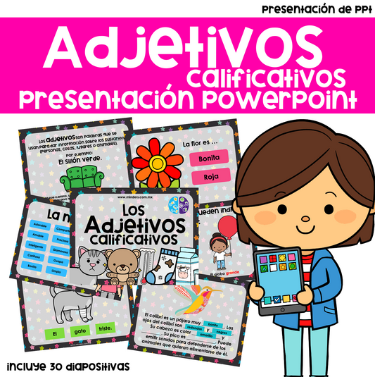 Los Adjetivos Calificativos para niños PPT - Presentación Powerpoint