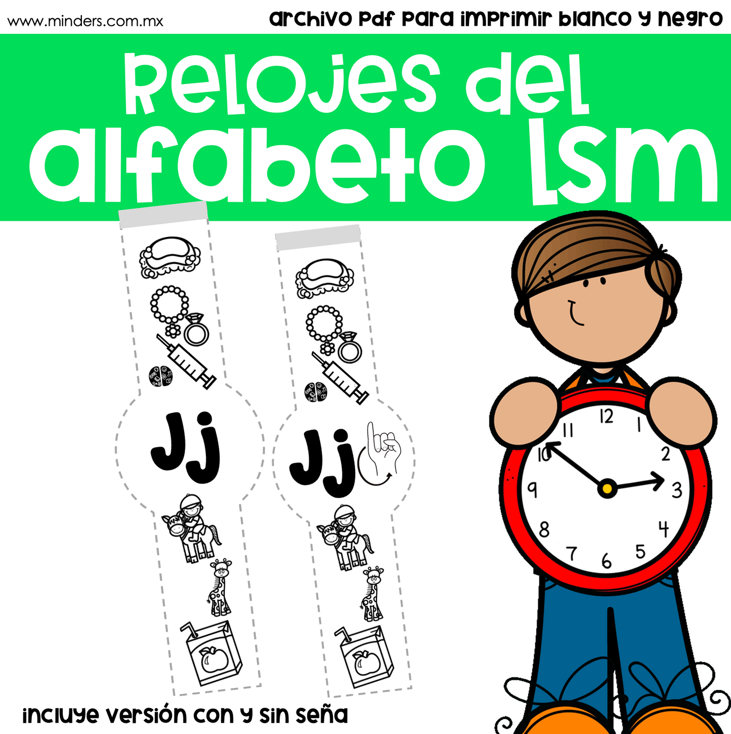 Relojes del Alfabeto LSM