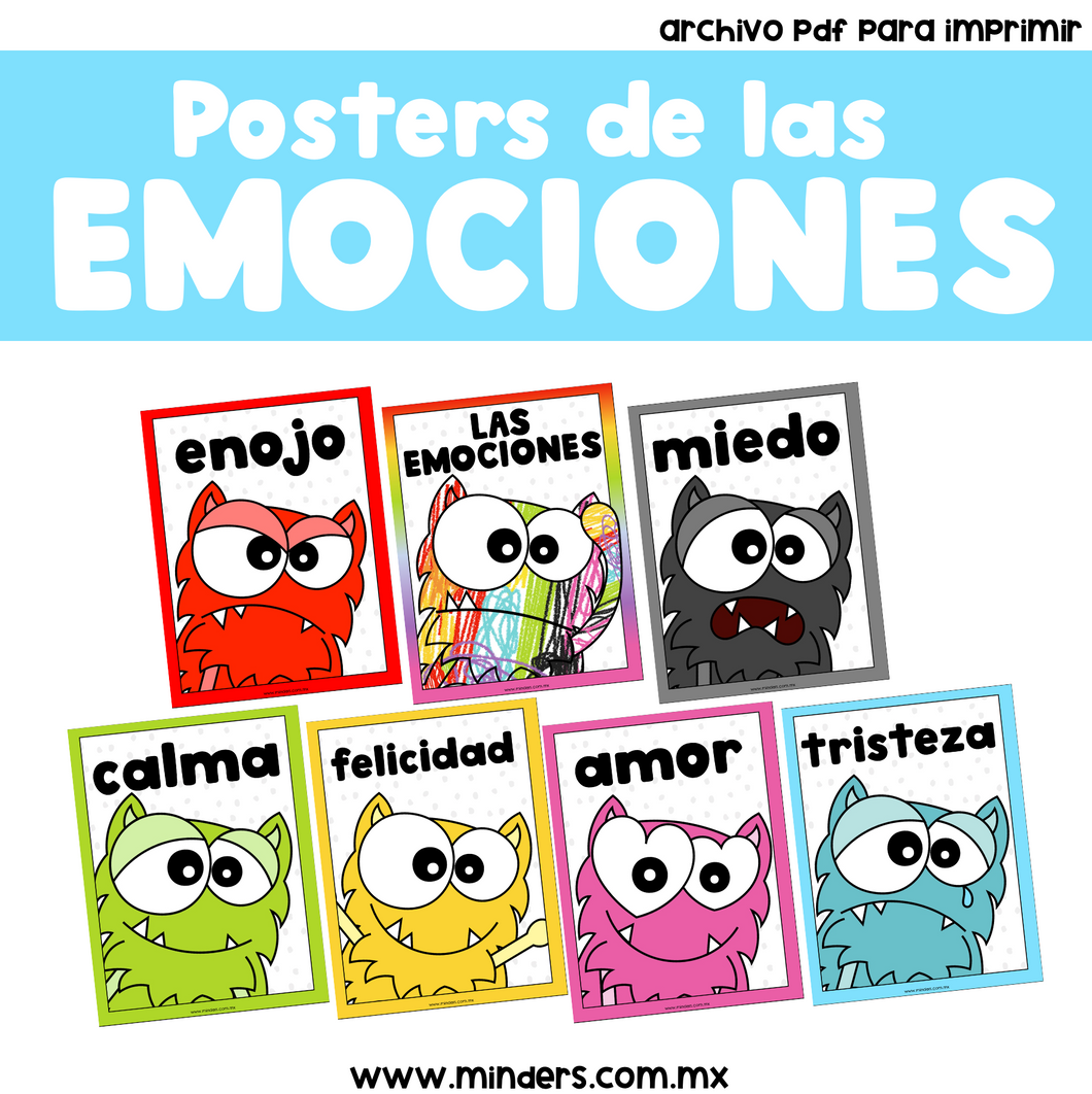 Posters de las Emociones - El monstruo de colores
