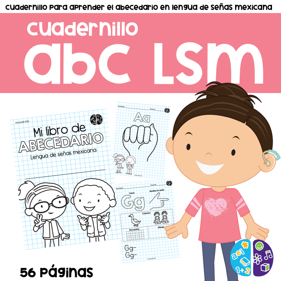 Workbook to learn the alphabet in Mexican Sign Language - Digital