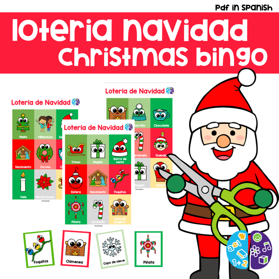 Loteria de Navidad - Christmas Bingo in Spanish