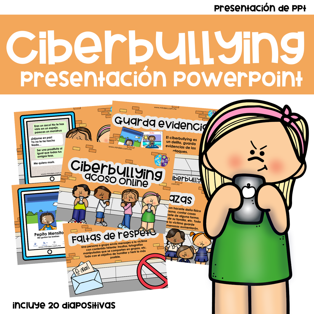 Ciberbullying (acoso online) para niños Minders - Presentación de Powerpoint